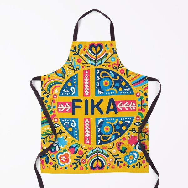 Item preview, Sunny "FIKA" Folk Art Square - Scandinavian Folk Art by heidiannemorris © designed and sold by FOLK ART FUSION by heidiannemorris.