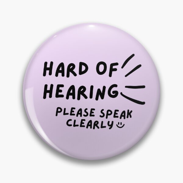 Item preview, Purple Hard of Hearing Please Speak Clearly Doodle Design designed and sold by spooniecentral.
