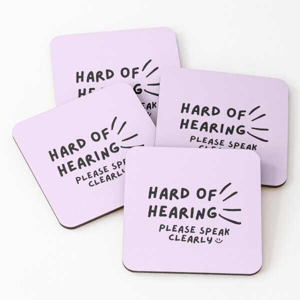 Item preview, Purple Hard of Hearing Please Speak Clearly Doodle Design designed and sold by spooniecentral.