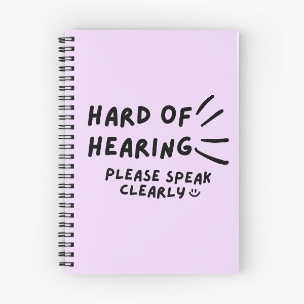 Item preview, Purple Hard of Hearing Please Speak Clearly Doodle Design designed and sold by spooniecentral.
