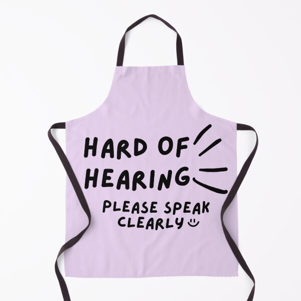 Item preview, Purple Hard of Hearing Please Speak Clearly Doodle Design designed and sold by spooniecentral.