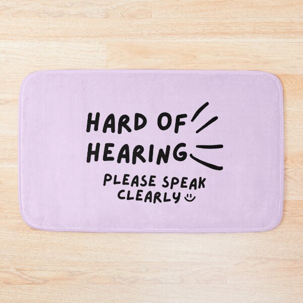 Item preview, Purple Hard of Hearing Please Speak Clearly Doodle Design designed and sold by spooniecentral.