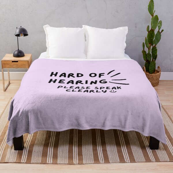 Item preview, Purple Hard of Hearing Please Speak Clearly Doodle Design designed and sold by spooniecentral.