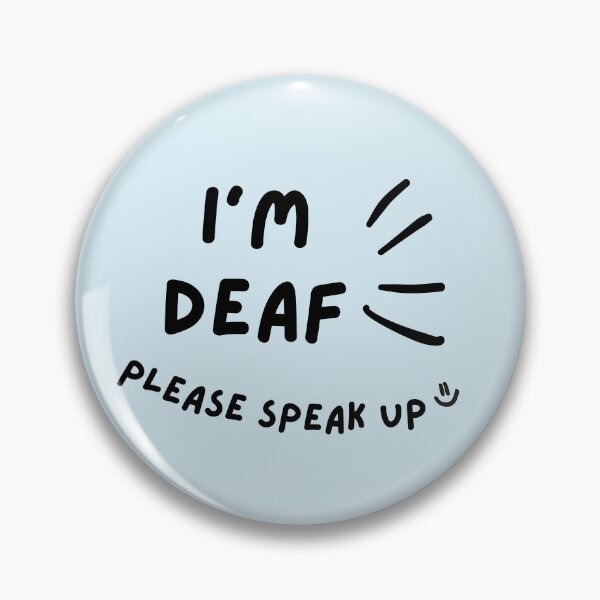 Item preview, Blue I'm Deaf Please Speak Up Doodle Design designed and sold by spooniecentral.