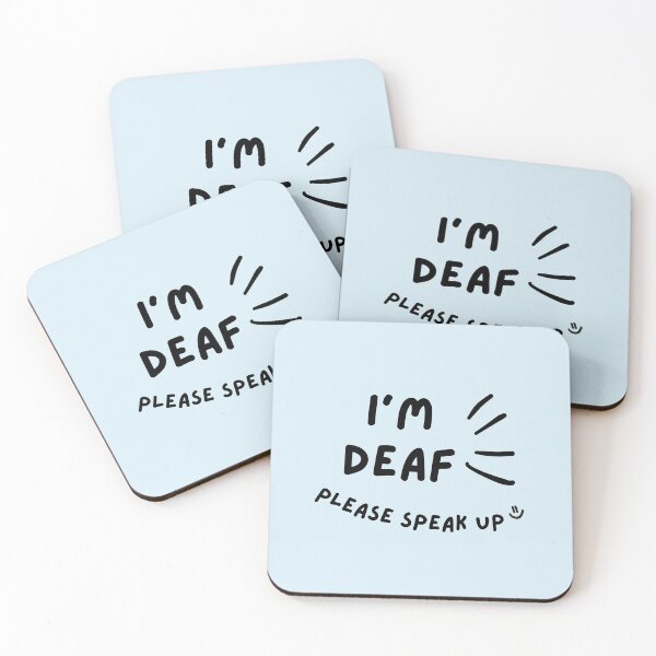 Item preview, Blue I'm Deaf Please Speak Up Doodle Design designed and sold by spooniecentral.
