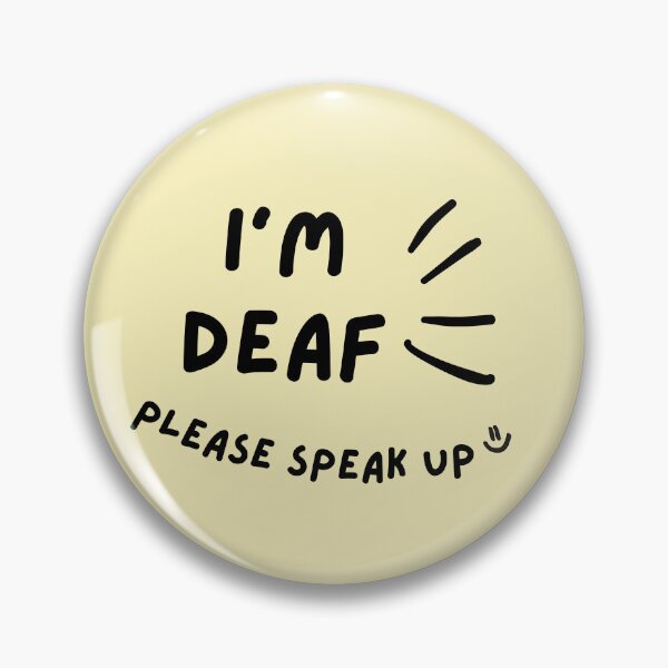 Item preview, Yellow I'm Deaf Please Speak Up Doodle Design designed and sold by spooniecentral.
