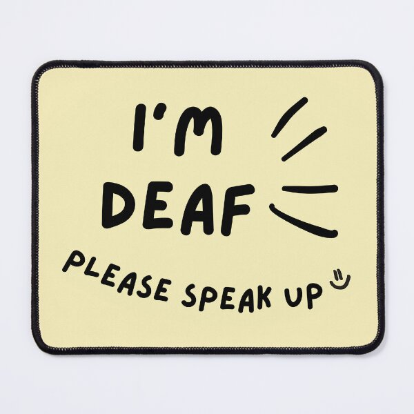 Item preview, Yellow I'm Deaf Please Speak Up Doodle Design designed and sold by spooniecentral.