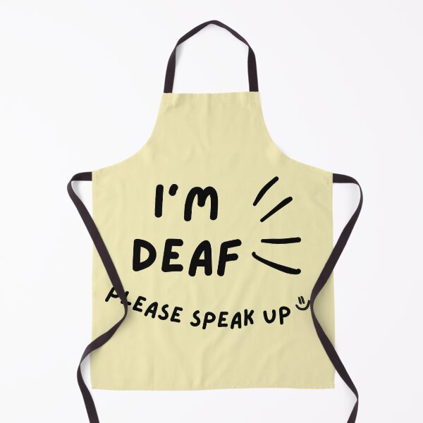 Item preview, Yellow I'm Deaf Please Speak Up Doodle Design designed and sold by spooniecentral.