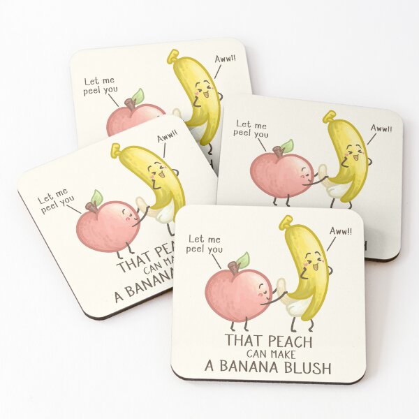 Item preview, Fruit Pun - That Peach can Make a Banana Blush Puns designed and sold by Khotekmei.