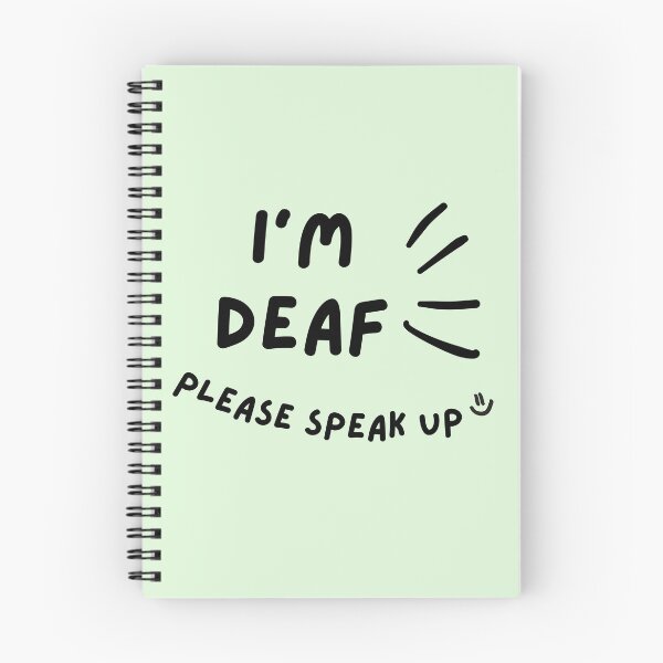 Item preview, Green I'm Deaf Please Speak Up Doodle Design designed and sold by spooniecentral.