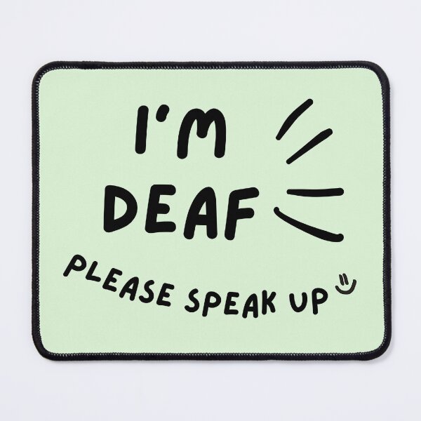 Item preview, Green I'm Deaf Please Speak Up Doodle Design designed and sold by spooniecentral.