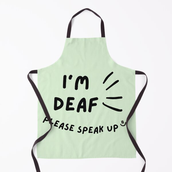 Item preview, Green I'm Deaf Please Speak Up Doodle Design designed and sold by spooniecentral.