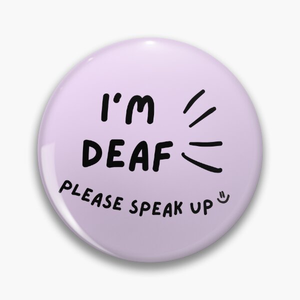 Item preview, Purple I'm Deaf Please Speak Up Doodle Design designed and sold by spooniecentral.