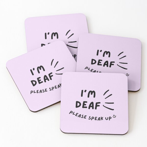 Item preview, Purple I'm Deaf Please Speak Up Doodle Design designed and sold by spooniecentral.