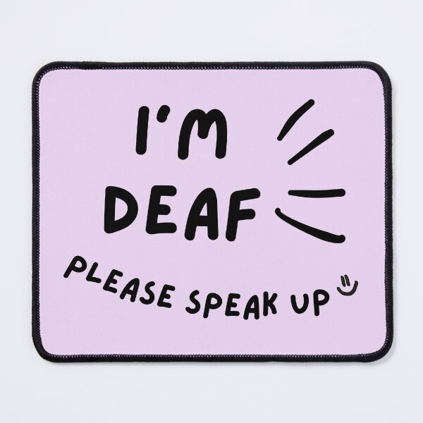 Item preview, Purple I'm Deaf Please Speak Up Doodle Design designed and sold by spooniecentral.