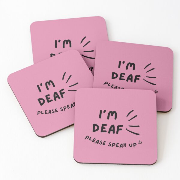 Item preview, Pink I'm Deaf Please Speak Up Doodle Design designed and sold by spooniecentral.