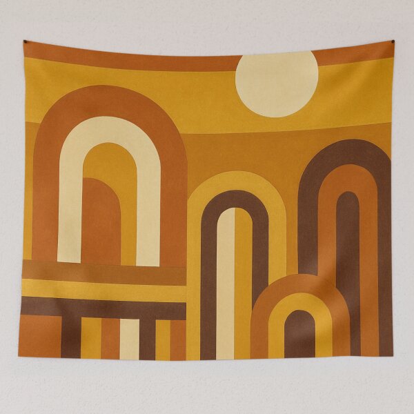 Item preview, Sun and Arches Mid Century Modern Geometric Design designed and sold by tonymagnerart.
