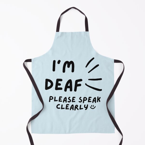 Item preview, Blue I'm Deaf Please Speak Clearly Doodle Design designed and sold by spooniecentral.