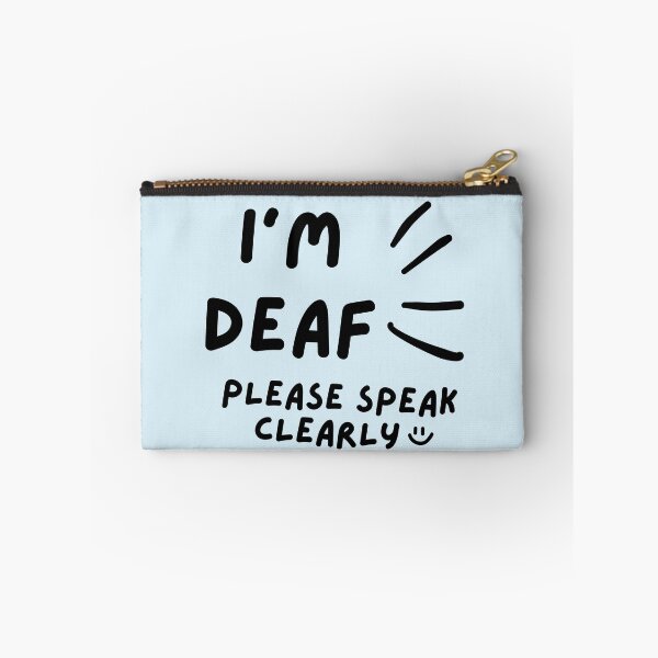 Item preview, Blue I'm Deaf Please Speak Clearly Doodle Design designed and sold by spooniecentral.