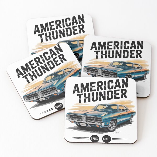 Item preview, Classic Muscle Car | Retro American V8 Auto Art designed and sold by Optrix Studio	.