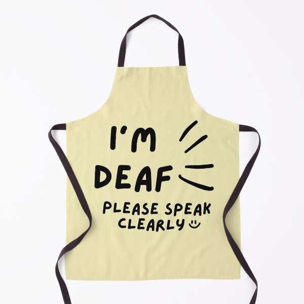 Item preview, Yellow I'm Deaf Please Speak Clearly Doodle Design designed and sold by spooniecentral.
