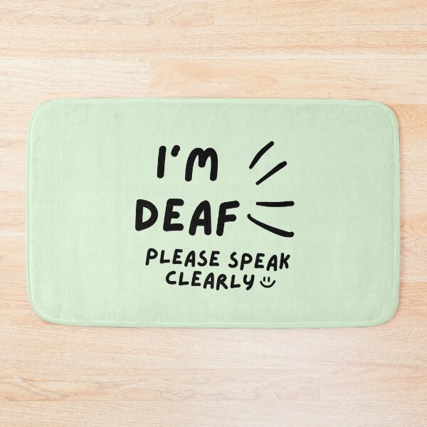 Item preview, Green I'm Deaf Please Speak Clearly Doodle Design designed and sold by spooniecentral.