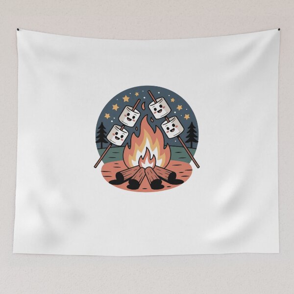 Item preview, marshmallows by a fire designed and sold by Mateusz Majcherek.