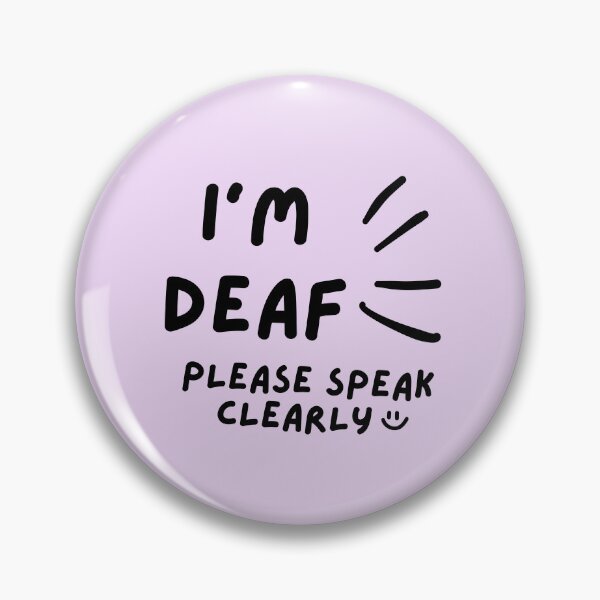 Item preview, Purple I'm Deaf Please Speak Clearly Doodle Design designed and sold by spooniecentral.