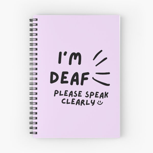 Item preview, Purple I'm Deaf Please Speak Clearly Doodle Design designed and sold by spooniecentral.