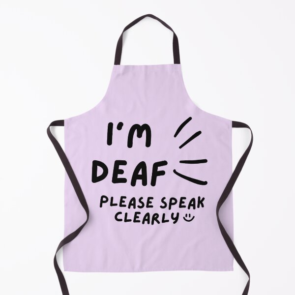 Item preview, Purple I'm Deaf Please Speak Clearly Doodle Design designed and sold by spooniecentral.