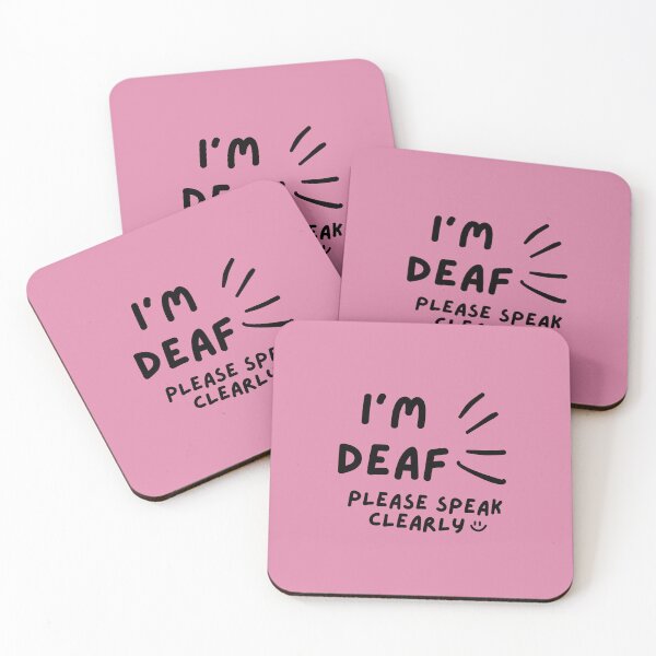 Item preview, Pink I'm Deaf Please Speak Clearly Doodle Design designed and sold by spooniecentral.