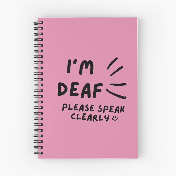 Item preview, Pink I'm Deaf Please Speak Clearly Doodle Design designed and sold by spooniecentral.