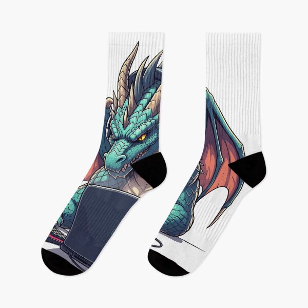Item preview, Dragon in headphones and with a laptop designed and sold by Nazardes.