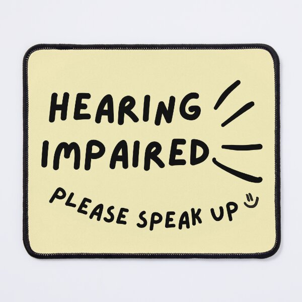 Item preview, Yellow Hearing Impaired Please Speak Up Doodle Design designed and sold by spooniecentral.
