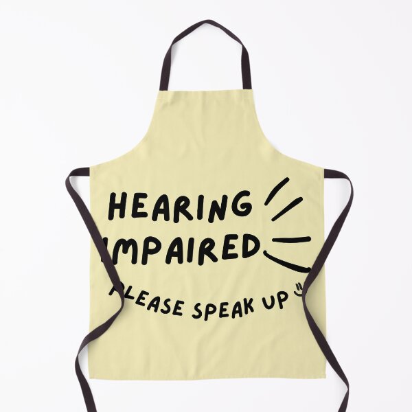Item preview, Yellow Hearing Impaired Please Speak Up Doodle Design designed and sold by spooniecentral.