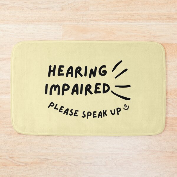 Item preview, Yellow Hearing Impaired Please Speak Up Doodle Design designed and sold by spooniecentral.