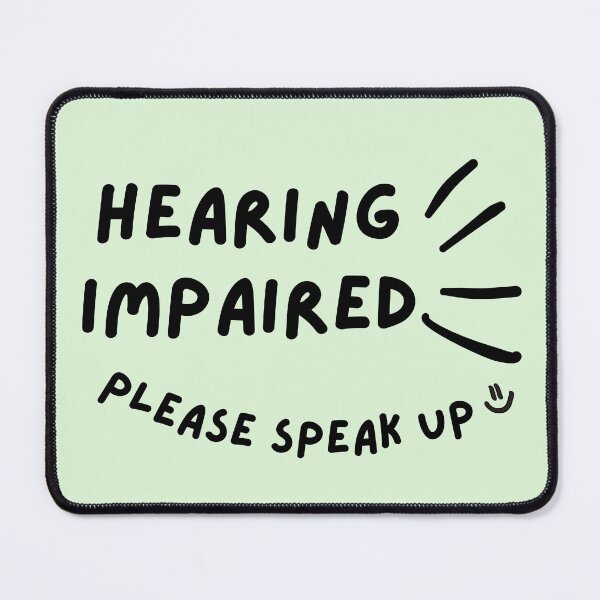 Item preview, Green Hearing Impaired Please Speak Up Doodle Design designed and sold by spooniecentral.