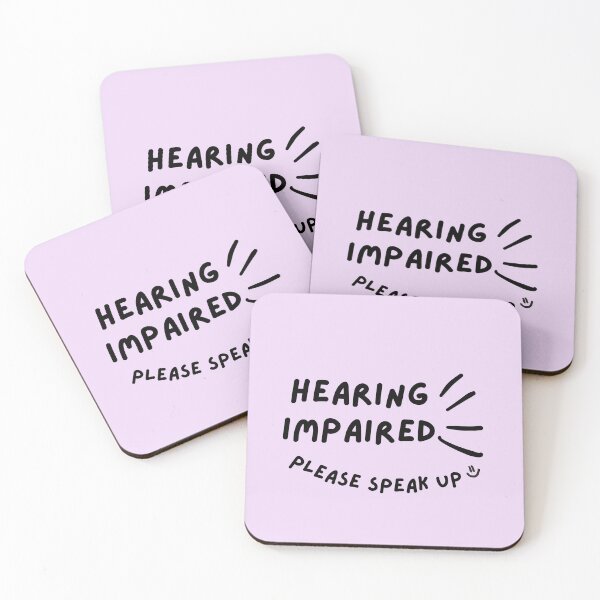 Item preview, Purple Hearing Impaired Please Speak Up Doodle Design designed and sold by spooniecentral.