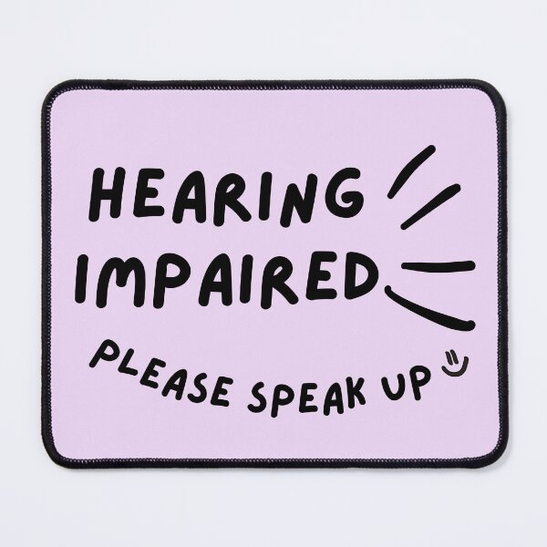 Item preview, Purple Hearing Impaired Please Speak Up Doodle Design designed and sold by spooniecentral.