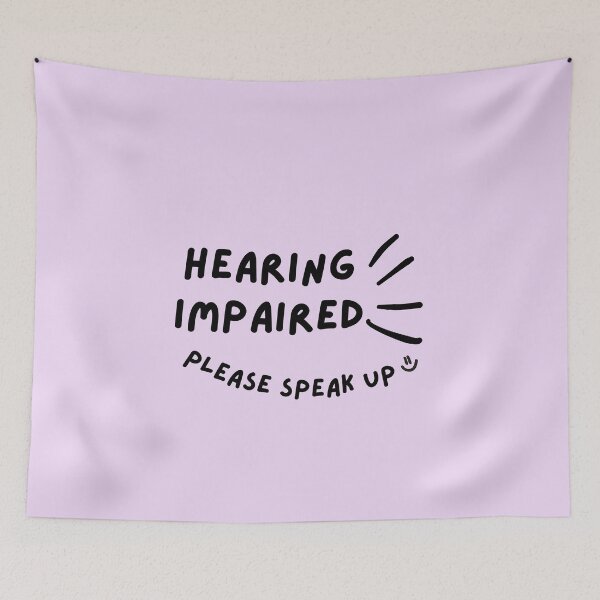 Item preview, Purple Hearing Impaired Please Speak Up Doodle Design designed and sold by spooniecentral.