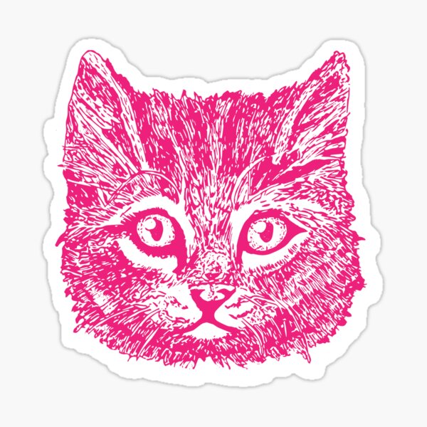 Item preview, Cat Head Pink designed and sold by Hartmut Sanft_TEMP.