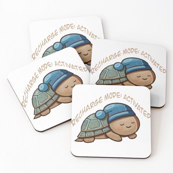 Item preview, Recharge Mode Activated – Sleeping turtle in cozy style designed and sold by Lea-Cesca.