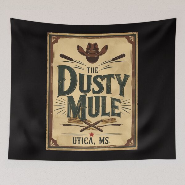 Item preview, Rustic Western Bar Sign Advertising The Dusty Mule in Utica, Mississippi designed and sold by Rue Market.