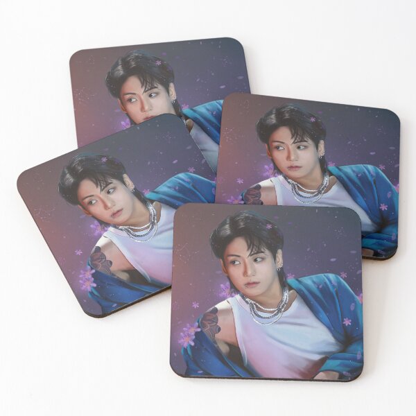 Item preview, Jungkook with purple flowers designed and sold by VanSin Arts.