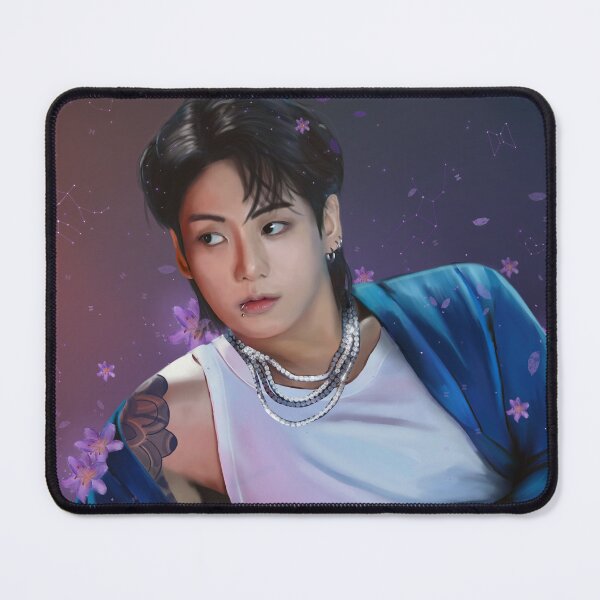 Item preview, Jungkook with purple flowers designed and sold by VanSin Arts.