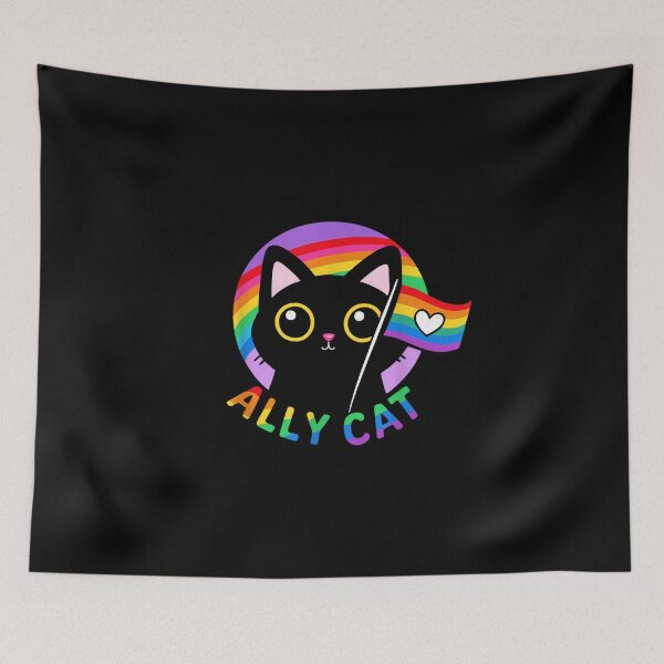 Item preview, Gay Pride Month Ally Cat Funny LGBTQ Rainbow designed and sold by Juan Pedro Matta.
