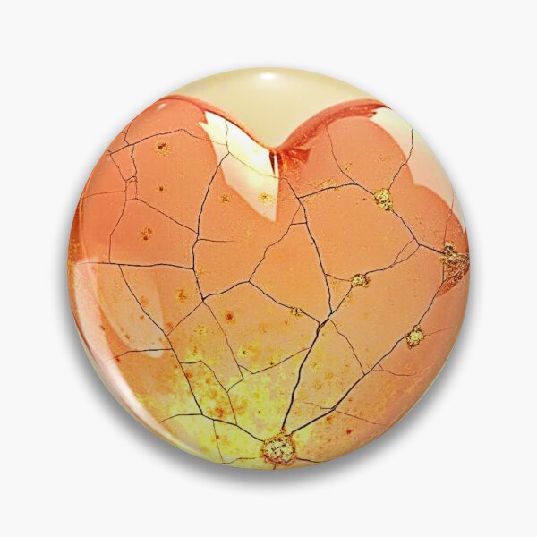 Item preview, Golden Cracked Heart Glow designed and sold by Health And Fitness Posts e-Store.