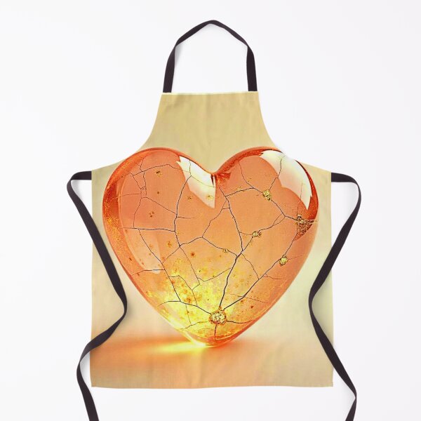 Item preview, Golden Cracked Heart Glow designed and sold by Health And Fitness Posts e-Store.