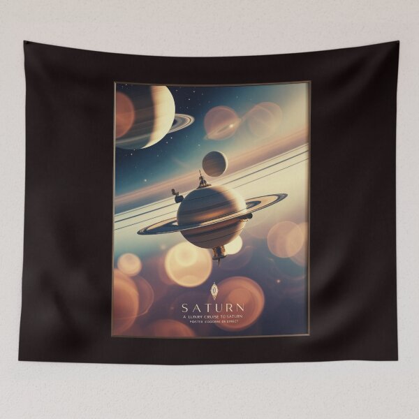 Item preview, Luxury Space Cruise to Saturn With Stunning Planetary Views designed and sold by Rue Market.