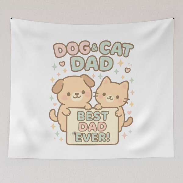 Item preview, Dog and Cat Dad – Kawaii Squad Edition designed and sold by Uglyandcute.